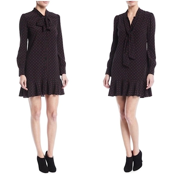 Veronica Beard Dresses & Skirts - Veronica Beard Linley Tie Neck Long Sleeve Mini Dress Tunic Long Top Size 4